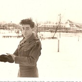 Pte Payten-German Polzei Schule in background 1951